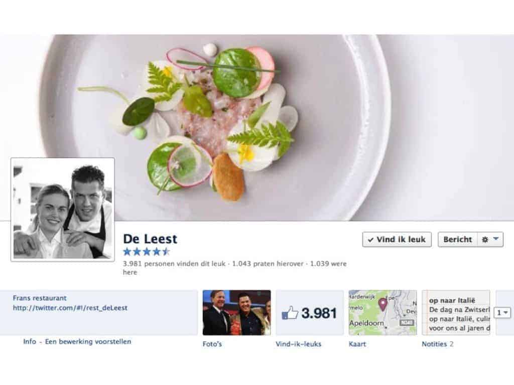 Facebook restaurant beoordeling, recensies, facebook, horeca, facebook
